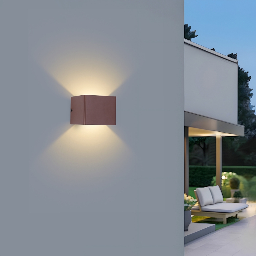 Brilagi - LED Venkovní nástěnné svítidlo DONNANI LED/5W/230V 10 cm hnědá IP44