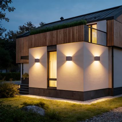Brilagi - LED Venkovní nástěnné svítidlo DONNANI LED/5W/230V 10 cm hnědá IP44