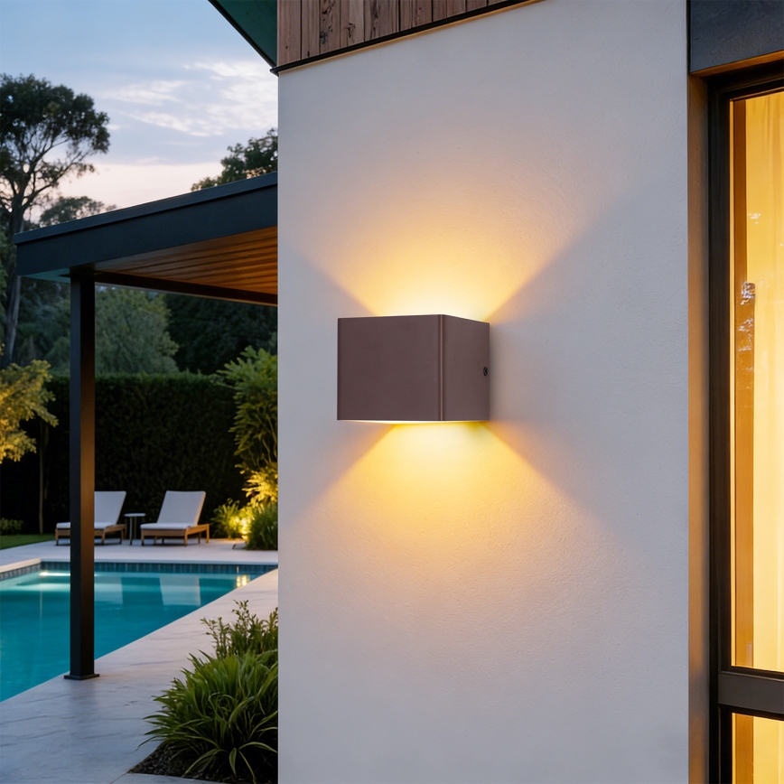 Brilagi - LED Venkovní nástěnné svítidlo DONNANI LED/5W/230V 10 cm hnědá IP44