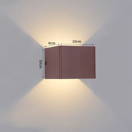 Brilagi - LED Venkovní nástěnné svítidlo DONNANI LED/5W/230V 10 cm hnědá IP44