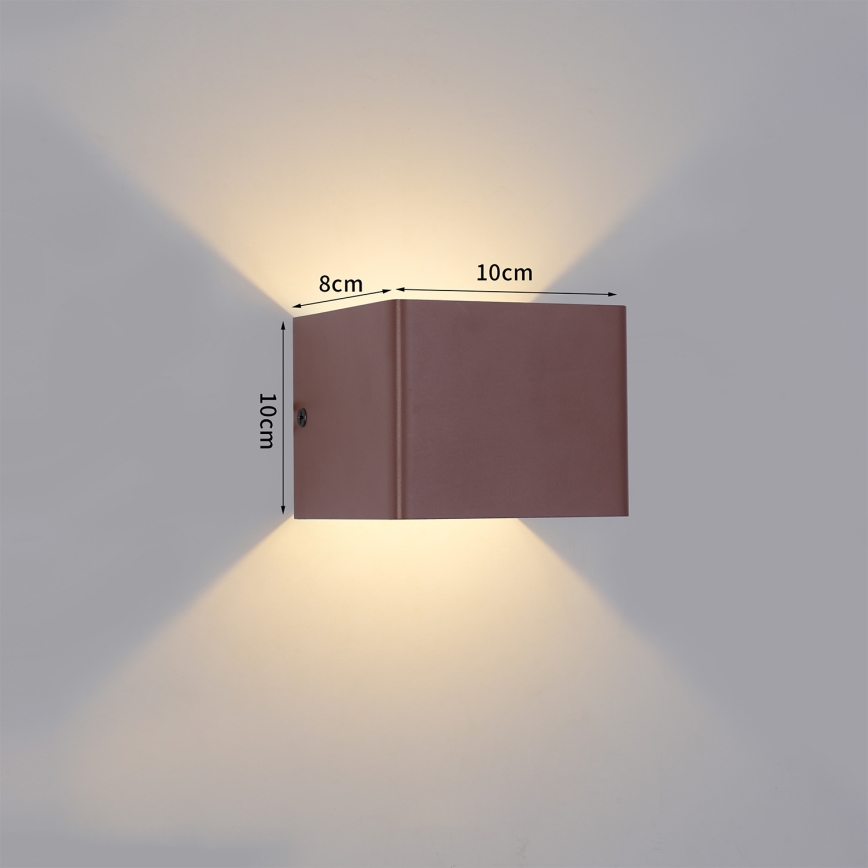 Brilagi - LED Venkovní nástěnné svítidlo DONNANI LED/5W/230V 10 cm hnědá IP44