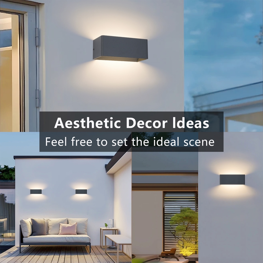 Brilagi - LED Venkovní nástěnné svítidlo DONNANI LED/7W/230V 20 cm antracit IP44