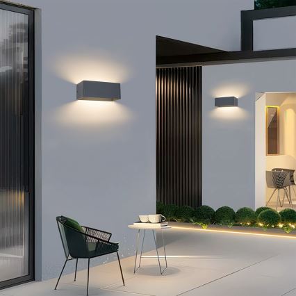 Brilagi - LED Venkovní nástěnné svítidlo DONNANI LED/7W/230V 20 cm antracit IP44