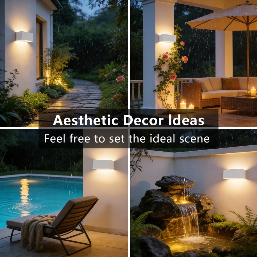 Brilagi - LED Venkovní nástěnné svítidlo DONNANI LED/7W/230V 20 cm bílá IP44