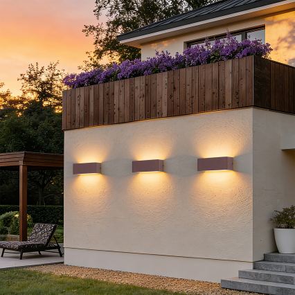 Brilagi - LED Venkovní nástěnné svítidlo DONNANI LED/7W/230V 20 cm hnědá IP44
