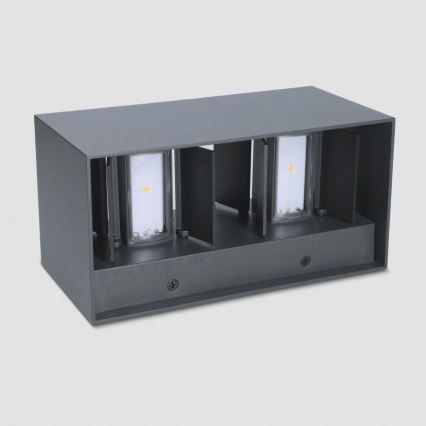 Brilagi - LED Venkovní nástěnné svítidlo DOUBLE CUBE LED/12W/230V antracit IP65