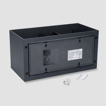 Brilagi - LED Venkovní nástěnné svítidlo DOUBLE CUBE LED/12W/230V antracit IP65