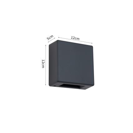 Brilagi - LED Venkovní nástěnné svítidlo DOUBLERAY LED/6W/230V antracit IP54
