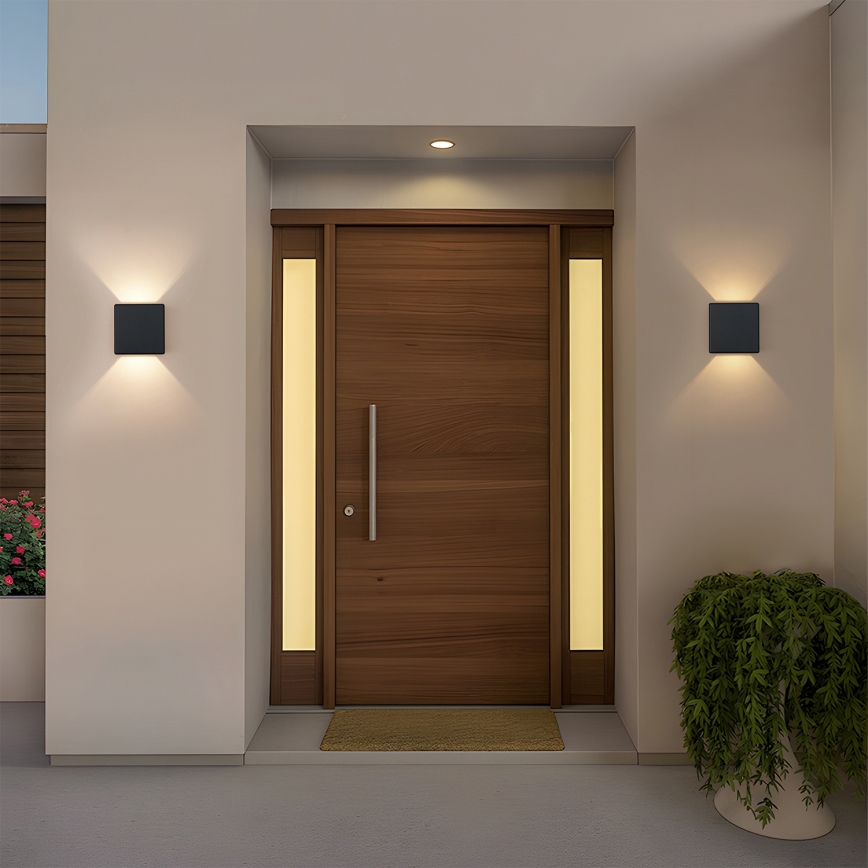 Brilagi - LED Venkovní nástěnné svítidlo DOUBLERAY LED/6W/230V černá IP54