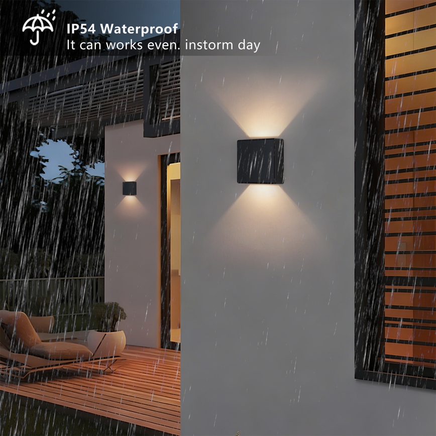 Brilagi - LED Venkovní nástěnné svítidlo DOUBLERAY LED/6W/230V černá IP54