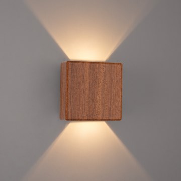 Brilagi - LED Venkovní nástěnné svítidlo DOUBLERAY LED/6W/230V dekor dřeva IP54