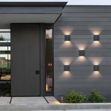 Brilagi -LED Venkovní nástěnné svítidlo DOUBLERAY LINE LED/6W/230V antracit IP54