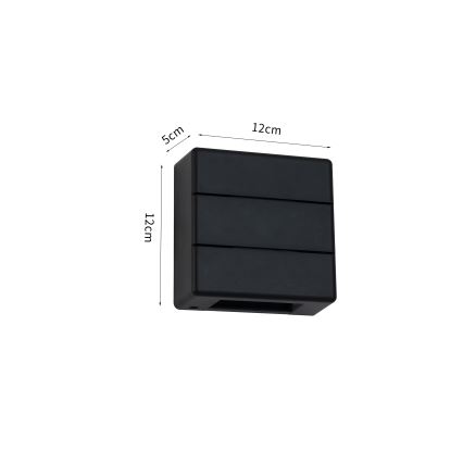 Brilagi - LED Venkovní nástěnné svítidlo DOUBLERAY LINE LED/6W/230V černá IP54