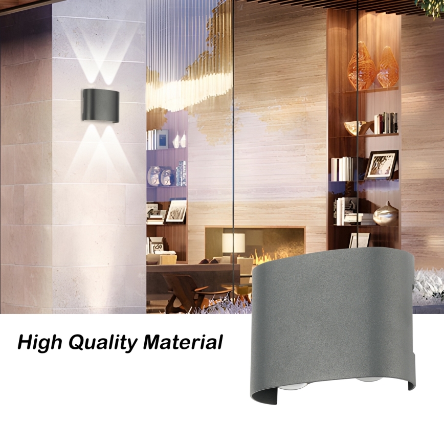 Brilagi - LED Venkovní nástěnné svítidlo FLAREBOX LED/4W/230V antracit IP65