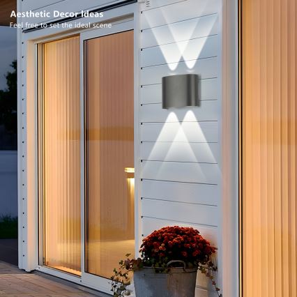 Brilagi - LED Venkovní nástěnné svítidlo FLAREBOX LED/4W/230V antracit IP65