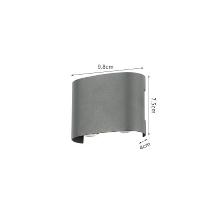 Brilagi - LED Venkovní nástěnné svítidlo FLAREBOX LED/4W/230V antracit IP65