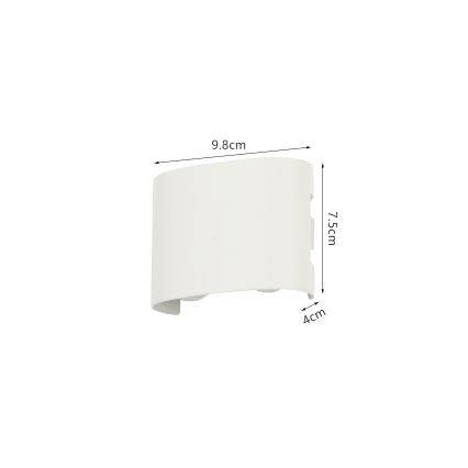 Brilagi - LED Venkovní nástěnné svítidlo FLAREBOX LED/4W/230V bílá IP65