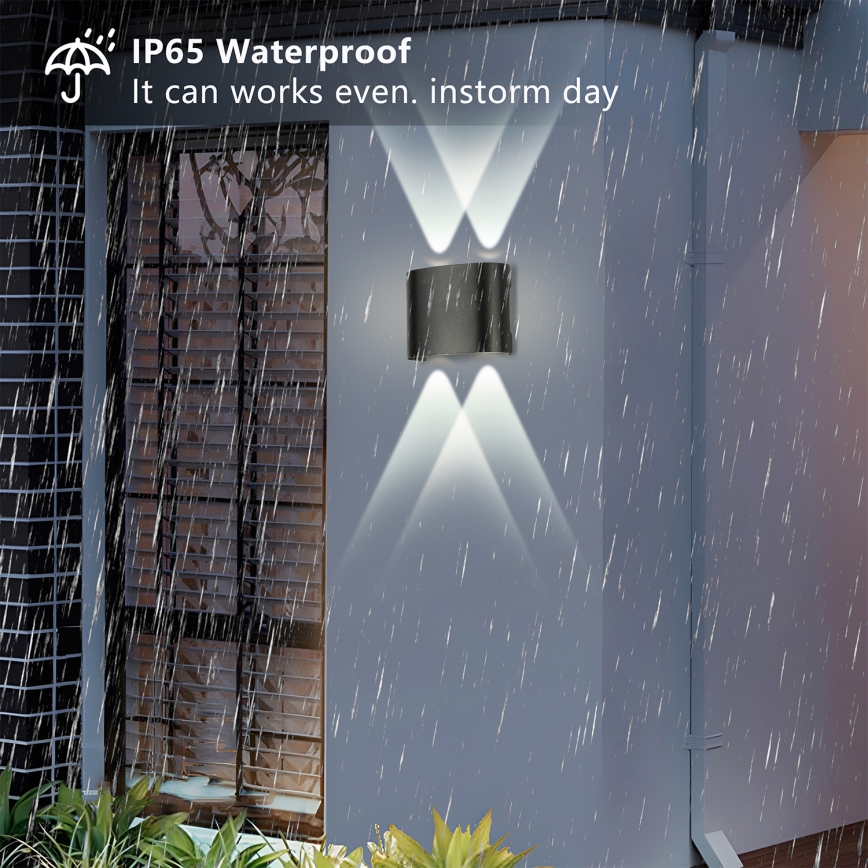 Brilagi - LED Venkovní nástěnné svítidlo FLAREBOX LED/4W/230V černá IP65