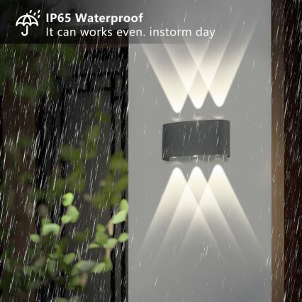 Brilagi - LED Venkovní nástěnné svítidlo FLAREBOX LED/6W/230V antracit IP65