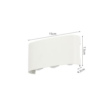 Brilagi - LED Venkovní nástěnné svítidlo FLAREBOX LED/6W/230V bílá IP65