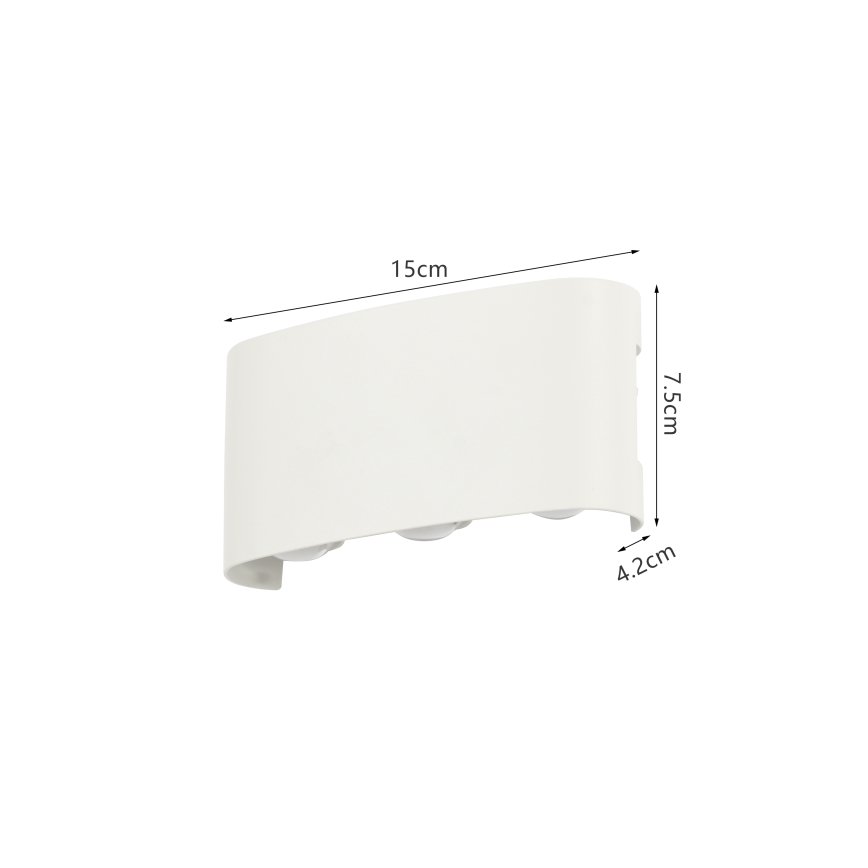 Brilagi - LED Venkovní nástěnné svítidlo FLAREBOX LED/6W/230V bílá IP65