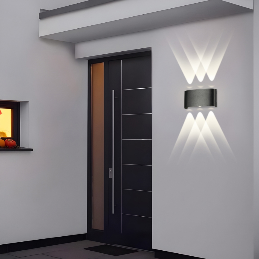 Brilagi - LED Venkovní nástěnné svítidlo FLAREBOX LED/6W/230V černá IP65