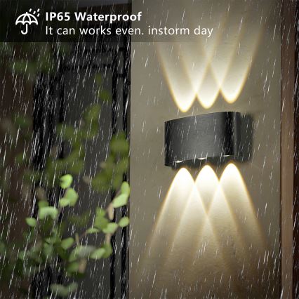 Brilagi - LED Venkovní nástěnné svítidlo FLAREBOX LED/6W/230V černá IP65