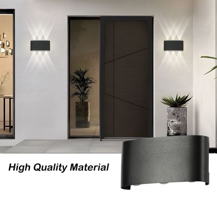 Brilagi - LED Venkovní nástěnné svítidlo FLAREBOX LED/6W/230V černá IP65