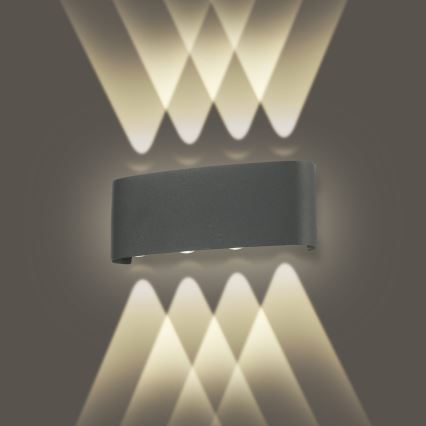 Brilagi - LED Venkovní nástěnné svítidlo FLAREBOX LED/8W/230V antracit IP65