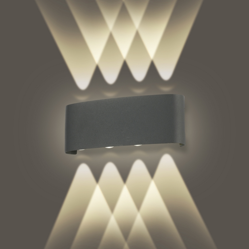 Brilagi - LED Venkovní nástěnné svítidlo FLAREBOX LED/8W/230V antracit IP65