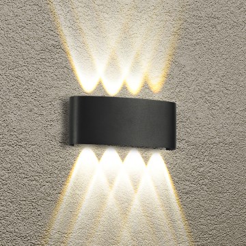 Brilagi - LED Venkovní nástěnné svítidlo FLAREBOX LED/8W/230V černá IP65