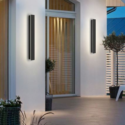 Brilagi - LED Venkovní nástěnné svítidlo LINEAR LED/12W/230V 4000K IP65 50 cm černá
