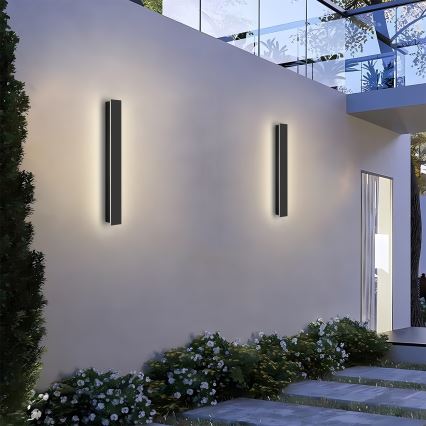 Brilagi - LED Venkovní nástěnné svítidlo LINEAR LED/12W/230V 4000K IP65 50 cm černá