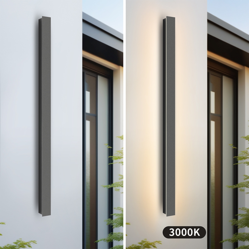 Brilagi - LED Venkovní nástěnné svítidlo LINEAR LED/22W/230V 3000K IP65 100 cm antracit