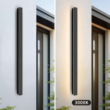 Brilagi - LED Venkovní nástěnné svítidlo LINEAR LED/22W/230V 3000K IP65 100 cm černá