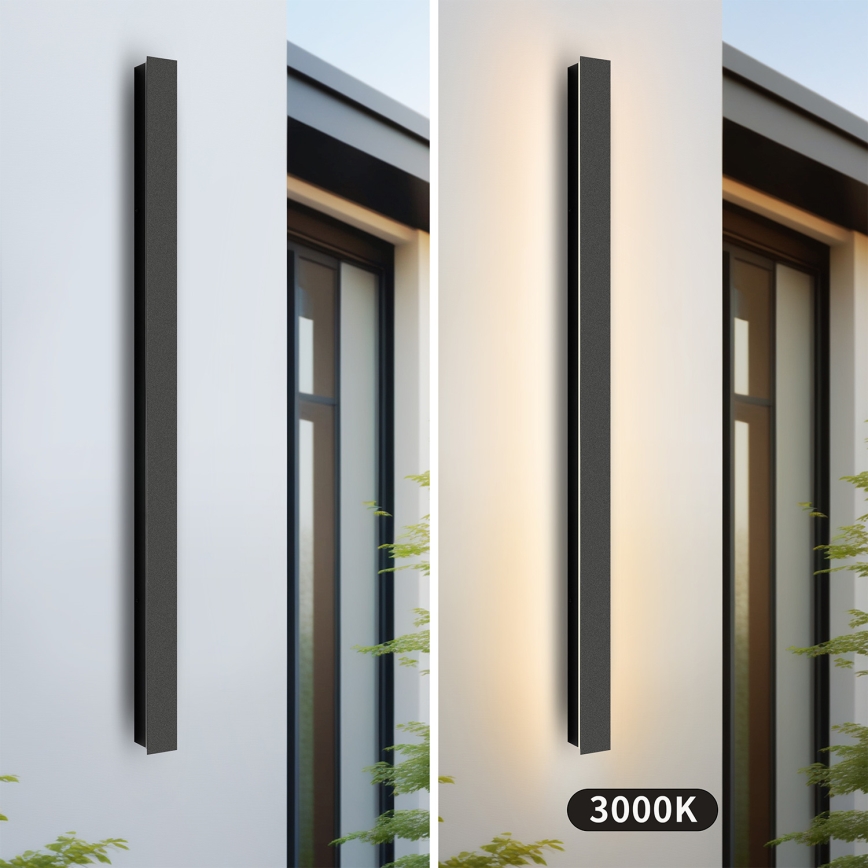 Brilagi - LED Venkovní nástěnné svítidlo LINEAR LED/22W/230V 3000K IP65 100 cm černá