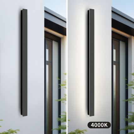 Brilagi - LED Venkovní nástěnné svítidlo LINEAR LED/22W/230V 4000K IP65 100 cm černá