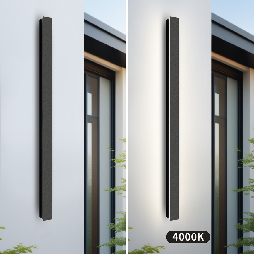 Brilagi - LED Venkovní nástěnné svítidlo LINEAR LED/22W/230V 4000K IP65 100 cm černá