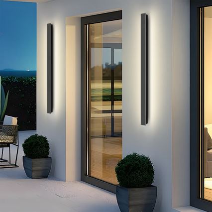 Brilagi - LED Venkovní nástěnné svítidlo LINEAR LED/22W/230V 4000K IP65 100 cm černá