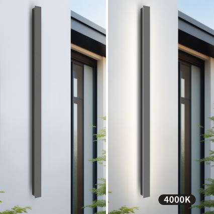 Brilagi - LED Venkovní nástěnné svítidlo LINEAR LED/32W/230V 4000K IP65 140 cm antracit CRI 90