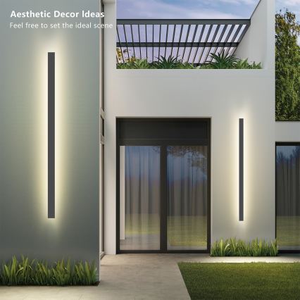 Brilagi - LED Venkovní nástěnné svítidlo LINEAR LED/32W/230V 4000K IP65 140 cm antracit CRI 90