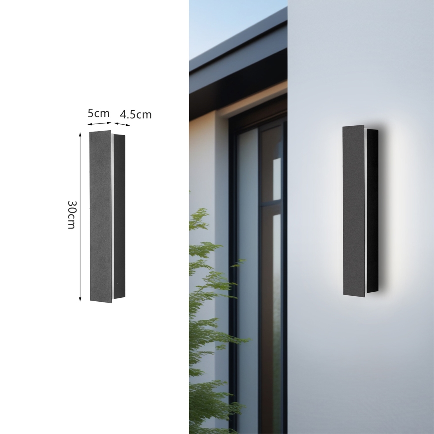 Brilagi - LED Venkovní nástěnné svítidlo LINEAR LED/8W/230V 4000K IP65 30 cm antracit