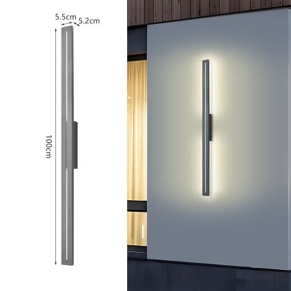 Brilagi - LED Venkovní nástěnné svítidlo LINEO LED/24W/230V 3000K IP65 100 cm antracit