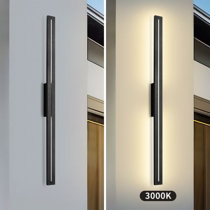 Brilagi - LED Venkovní nástěnné svítidlo LINEO LED/24W/230V 3000K IP65 100 cm černá
