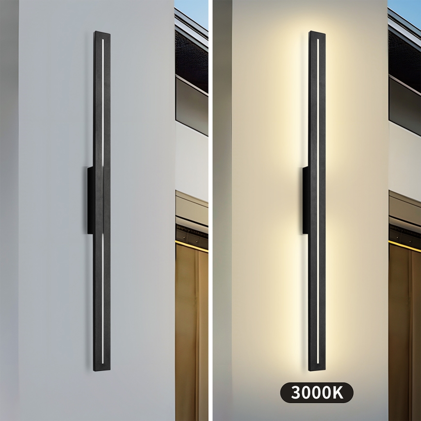 Brilagi - LED Venkovní nástěnné svítidlo LINEO LED/24W/230V 3000K IP65 100 cm černá