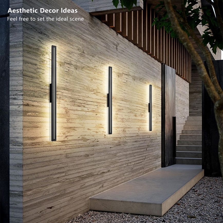 Brilagi - LED Venkovní nástěnné svítidlo LINEO LED/24W/230V 3000K IP65 100 cm černá