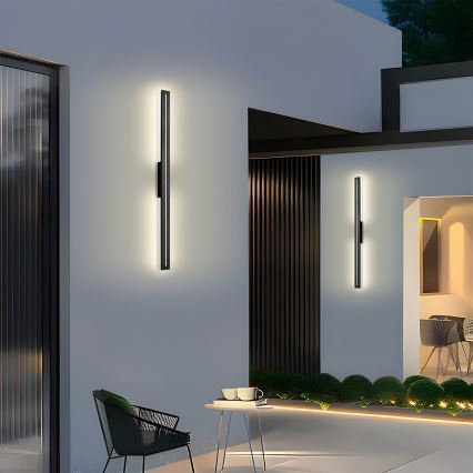 Brilagi - LED Venkovní nástěnné svítidlo LINEO LED/24W/230V 3000K IP65 100 cm černá