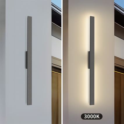 Brilagi - LED Venkovní nástěnné svítidlo LUNA LED/24W/230V 3000K IP65 100 cm antracit