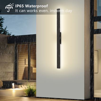 Brilagi - LED Venkovní nástěnné svítidlo LUNA LED/24W/230V 3000K IP65 100 cm černá