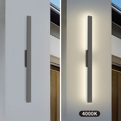 Brilagi - LED Venkovní nástěnné svítidlo LUNA LED/24W/230V 4000K IP65 100 cm antracit